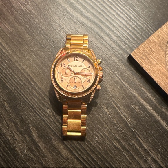 Michael Kors Radiant Rose Gold Chronograph Watch - Picture 1 of 5